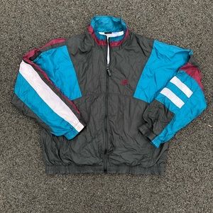 Vintage Nike Windbreaker Zip Up Purple Black Blue